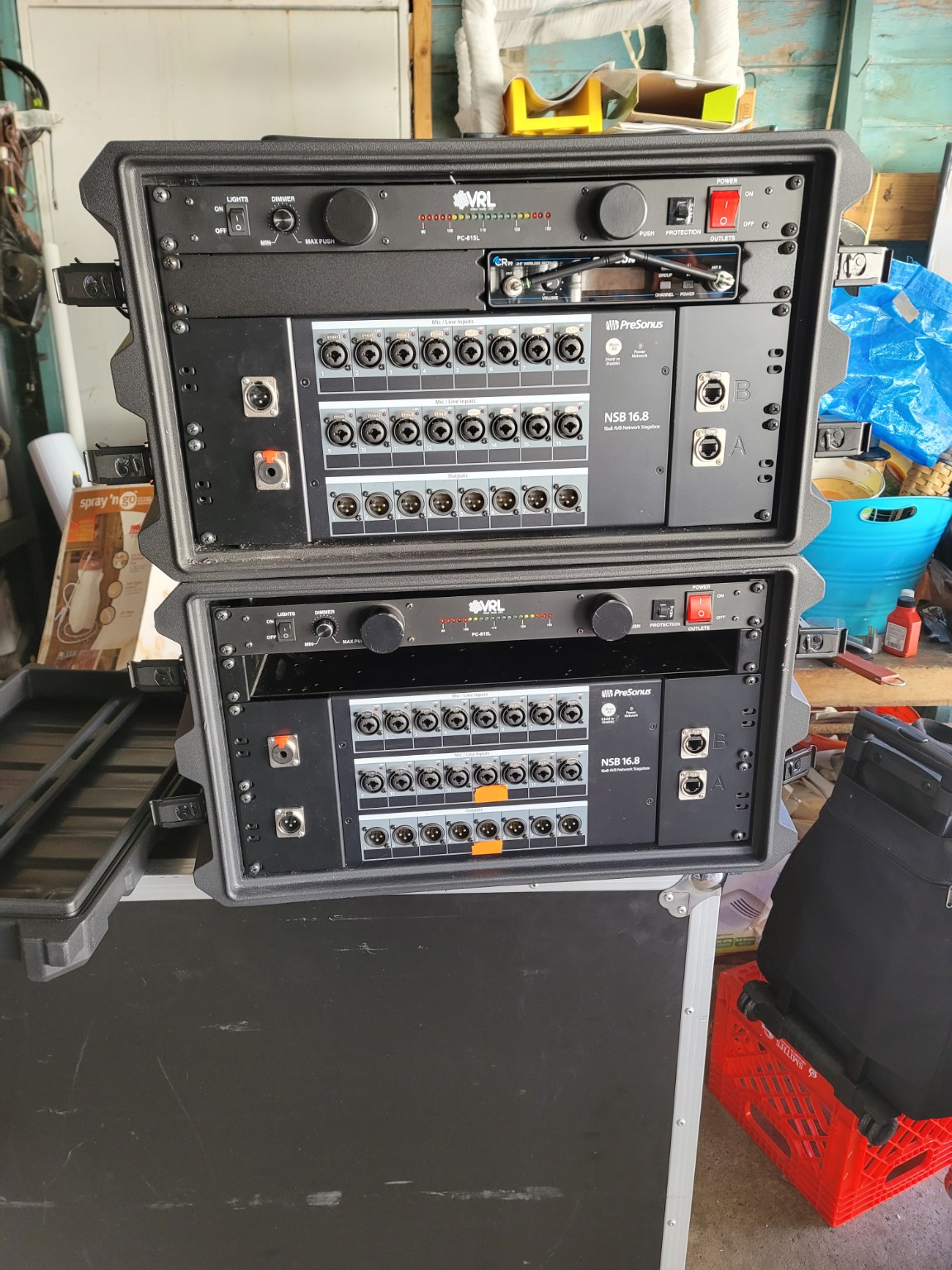 Dual PreSonus NSB 16.8 network stageboxes